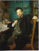 Richard Bergh Portrait of professor Karl Warburg oil painting artist